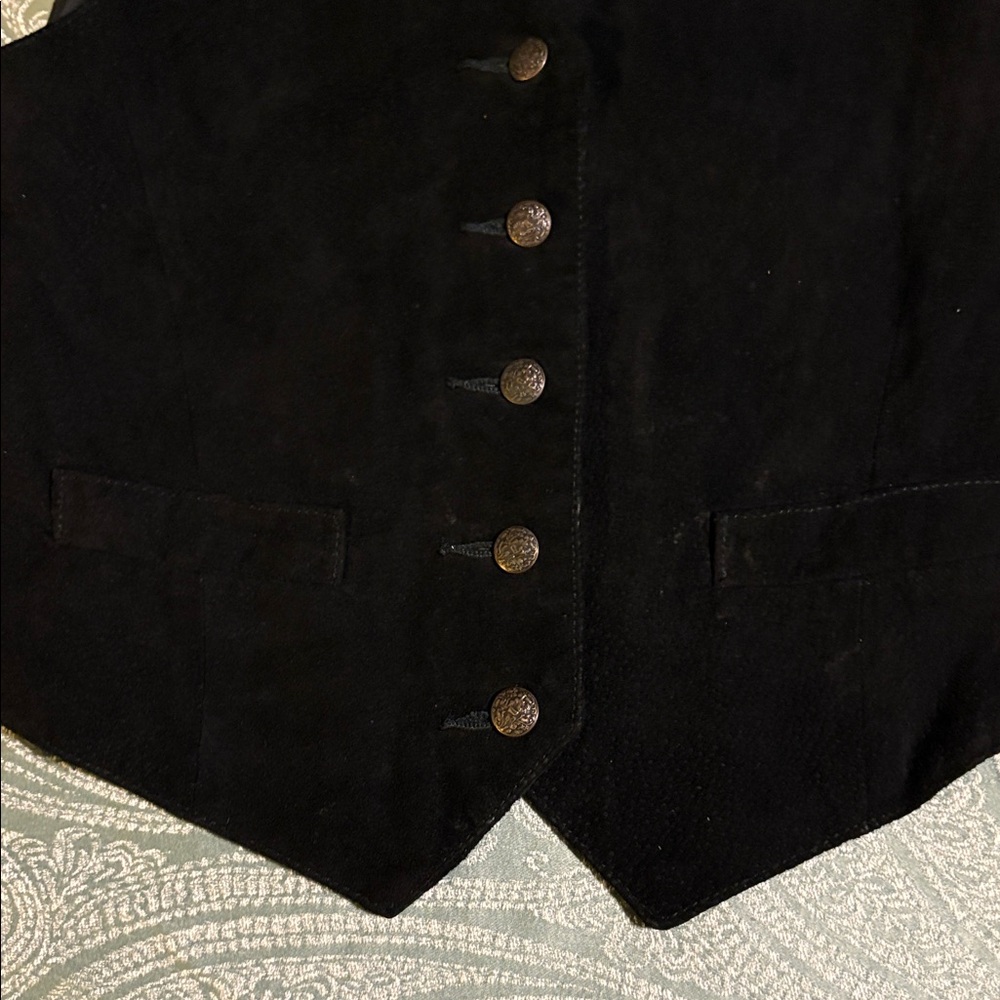 Wilson Black Leather Vest suede - Picture 3 of 8